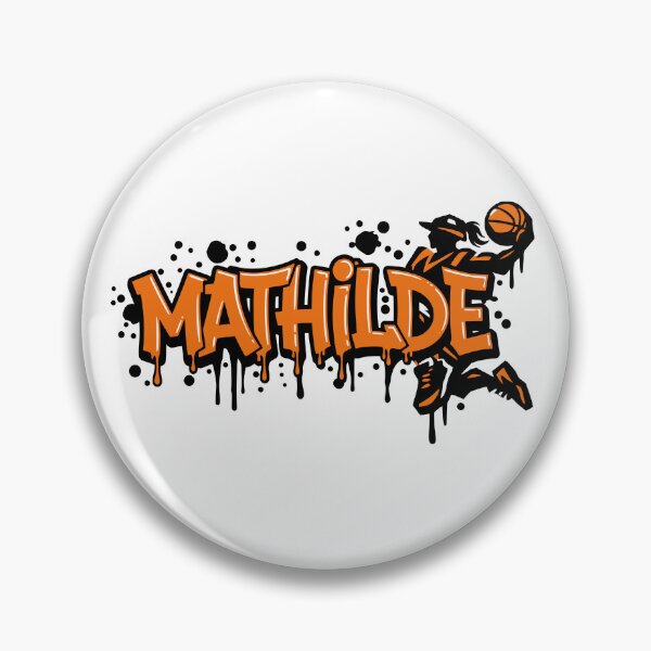 Item preview, Graffiti Drip Painting Basketball First Name Mathilde designed and sold by digital.stickerperso.com.