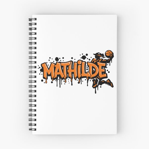Item preview, Graffiti Drip Painting Basketball First Name Mathilde designed and sold by digital.stickerperso.com.