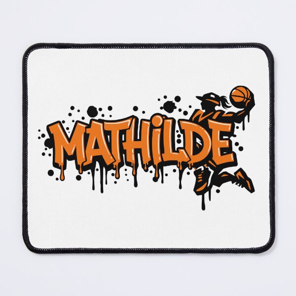 Item preview, Graffiti Drip Painting Basketball First Name Mathilde designed and sold by digital.stickerperso.com.