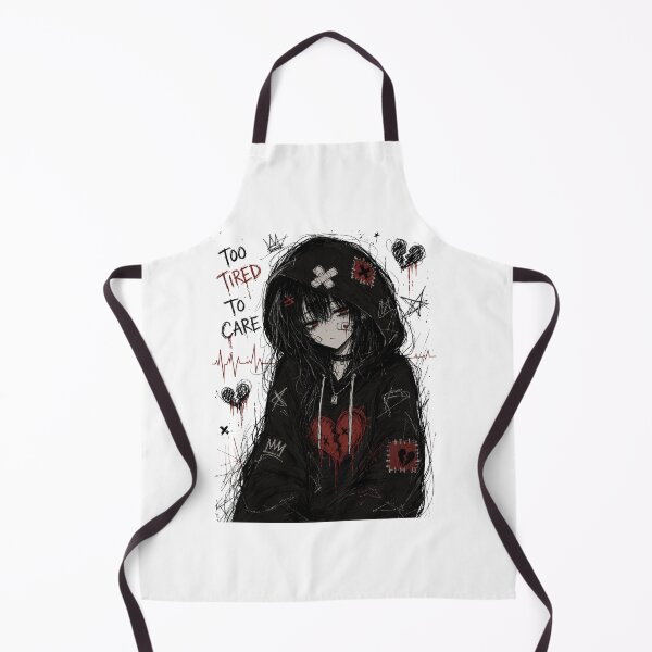 Item preview, Too Tired To Care | Emo Anime Scribble Art designed and sold by Finestrokes.art.