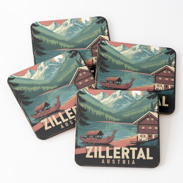 Item preview, Zillertal Austria Vintage Travel Poster - Retro Alps Art designed and sold by Modern Nest Art.