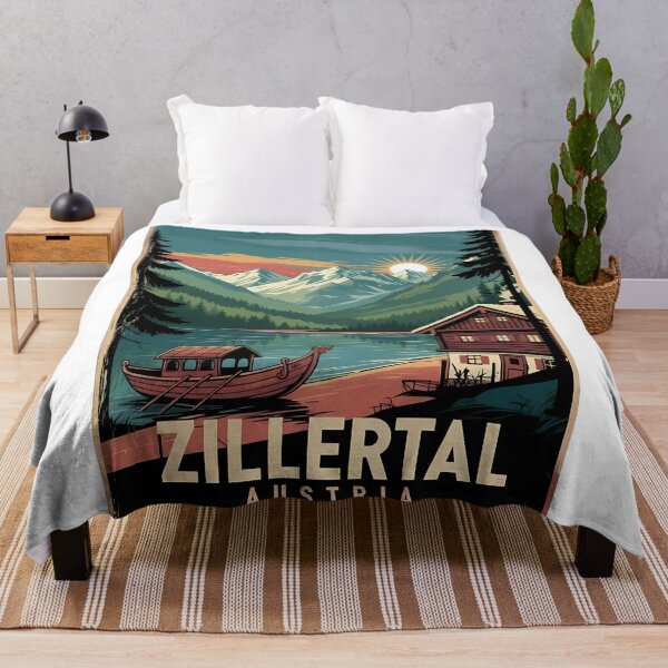 Item preview, Zillertal Austria Vintage Travel Poster - Retro Alps Art designed and sold by Modern Nest Art.