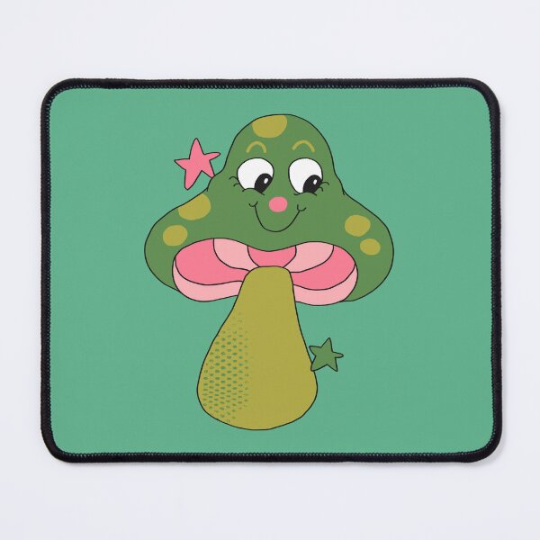Item preview, Happy Face Retro Mushroom (Green) designed and sold by yellowflowerhut.