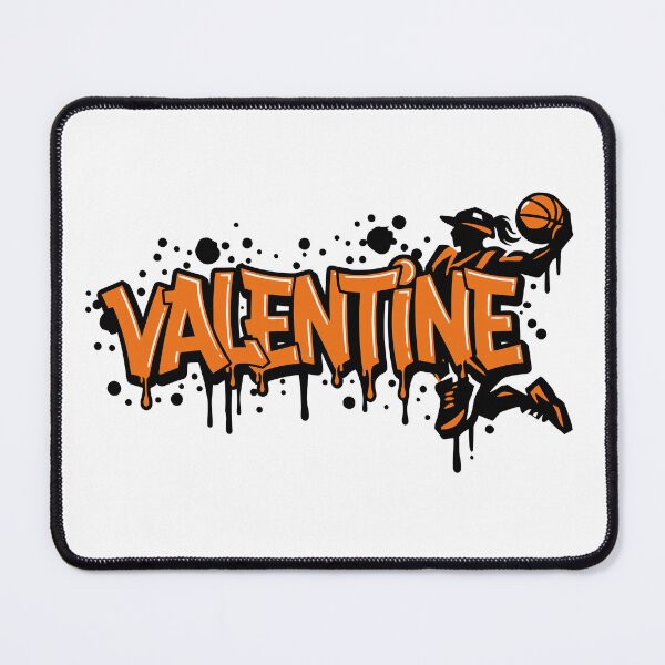 Item preview, Graffiti Drip Painting Basketball Name Valentine designed and sold by digital.stickerperso.com.