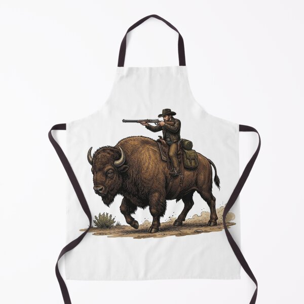 Item preview, Frontier Scout: Cowboy Riding American Bison designed and sold by orioleoutdoor.