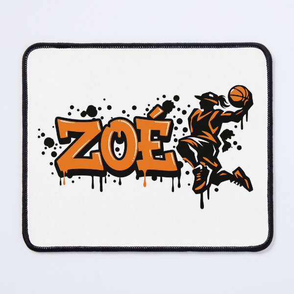 Item preview, Graffiti Drip Painting Basketball First Name Zoé designed and sold by digital.stickerperso.com.