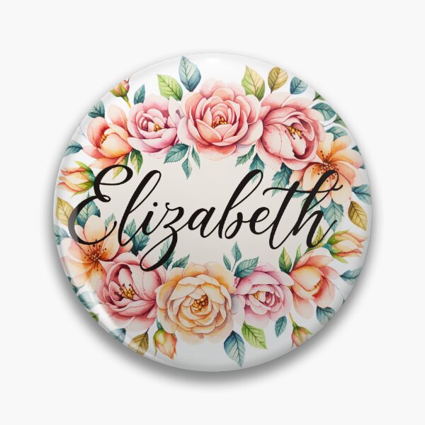 Item preview, Elizabeth Floral Name Watercolor Boho Personalized Design designed and sold by ArcticFoxStudio.