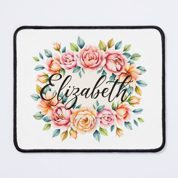 Item preview, Elizabeth Floral Name Watercolor Boho Personalized Design designed and sold by ArcticFoxStudio.