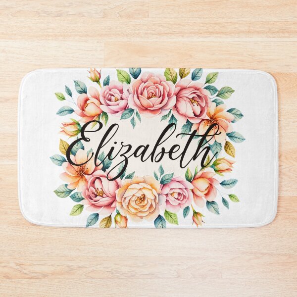 Item preview, Elizabeth Floral Name Watercolor Boho Personalized Design designed and sold by ArcticFoxStudio.