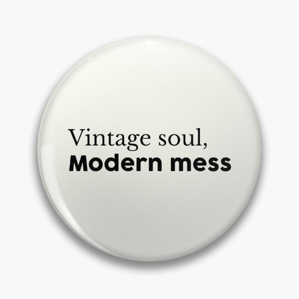 Item preview, Vintage Soul Modern Mess — Minimalist Typography Quote | Dark Academia Funny Gift, Retro Humor designed and sold by ArtofDari.