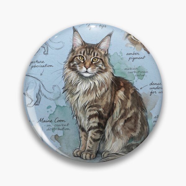Item preview, Scientific Illustration of a Maine Coon Cat designed and sold by Paolo-Bandal.