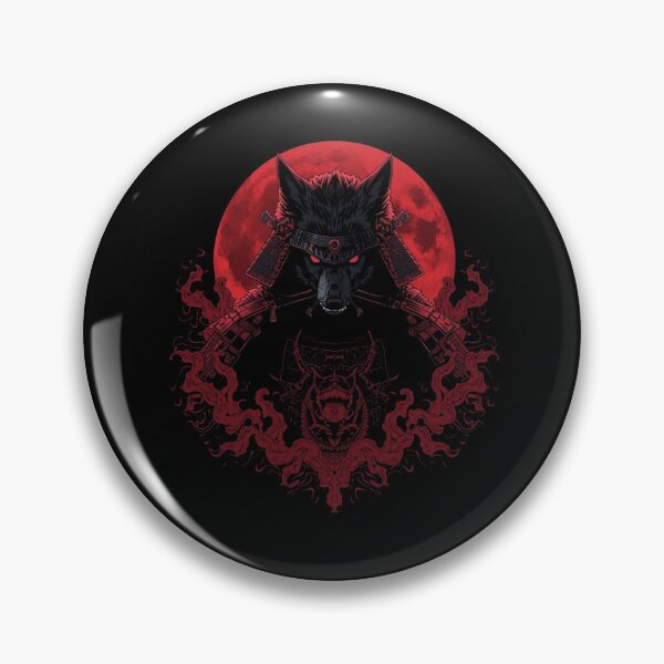 Item preview, Crimson Moon Samurai Wolf designed and sold by Art Bloom Studio.