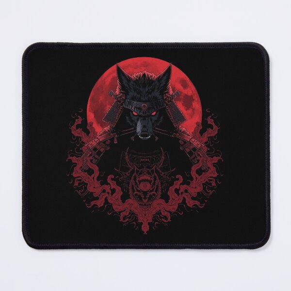Item preview, Crimson Moon Samurai Wolf designed and sold by Art Bloom Studio.