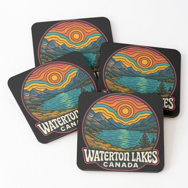 Item preview, Waterton Lakes National Park Canada Trippy Art designed and sold by TomFrontierArt.