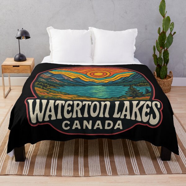 Item preview, Waterton Lakes National Park Canada Trippy Art designed and sold by TomFrontierArt.