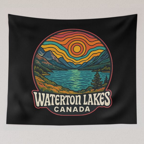 Item preview, Waterton Lakes National Park Canada Trippy Art designed and sold by TomFrontierArt.