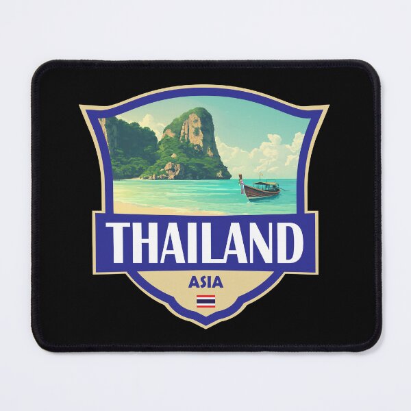 Item preview, Thailand Illustration Retro Badge designed and sold by KrisSidDesigns.