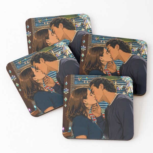 Item preview, Kiss between Hannah (Ella Bright) and Garrett (Belmont Cameli) from Off Campus (fan art) designed and sold by PopCultureAndStuff.