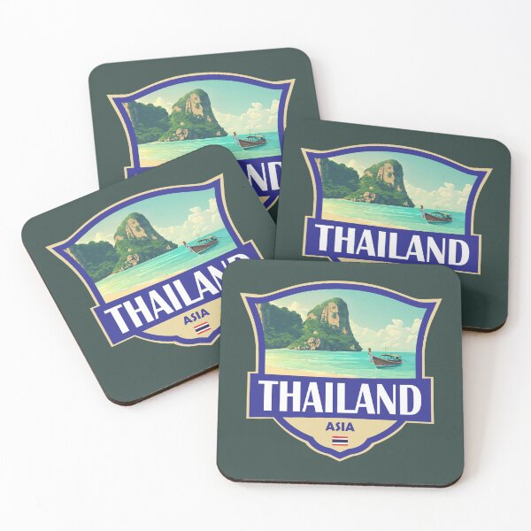 Item preview, Thailand Illustration Retro Badge designed and sold by KrisSidDesigns.