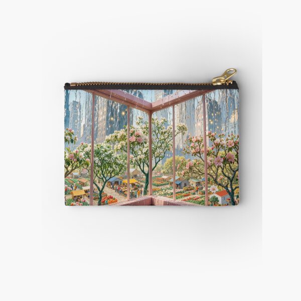 Item preview, Rainy Window View of Flowers and City designed and sold by M-Y-A-R-T-.