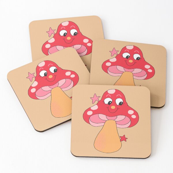 Item preview, Happy Face Retro Mushroom (Red) designed and sold by yellowflowerhut.