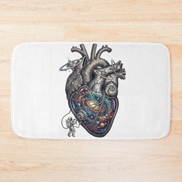 Item preview, Galaxy Heart Space Anatomy Astronaut Surreal Art designed and sold by JeevanStickers.