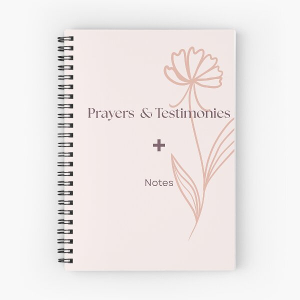 Item preview, Prayer & testimonies Journal |Christian Notebook for Prayer Notes;Bible Study and faith journaling  designed and sold by 4TuneytGodlyDesigns.