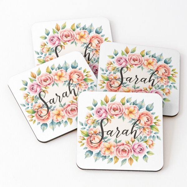 Item preview, Sarah Floral Name Watercolor Boho Personalized Design designed and sold by ArcticFoxStudio.