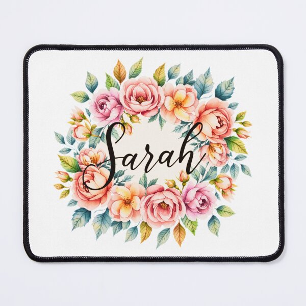 Item preview, Sarah Floral Name Watercolor Boho Personalized Design designed and sold by ArcticFoxStudio.