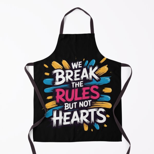 Item preview, We Break the Rules But Not Hearts – Bold Streetwear Typography Quote designed and sold by Art Bloom Studio.