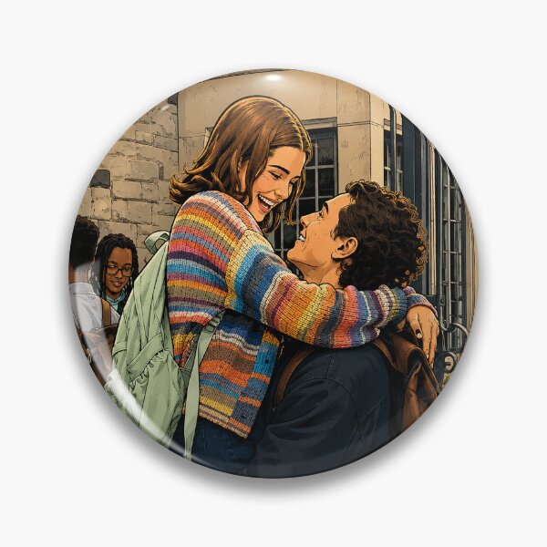 Item preview, Cute moment between Hannah (Ella Bright) and Garrett (Belmont Cameli) from Off Campus (fan art) designed and sold by PopCultureAndStuff.