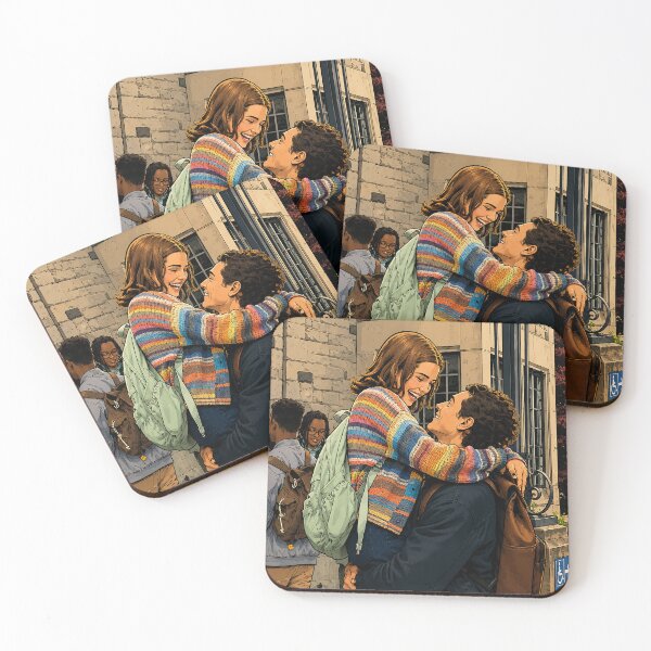 Item preview, Cute moment between Hannah (Ella Bright) and Garrett (Belmont Cameli) from Off Campus (fan art) designed and sold by PopCultureAndStuff.
