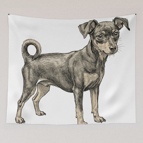 Item preview, Miniature pinscher drawing designed and sold by T's&such.