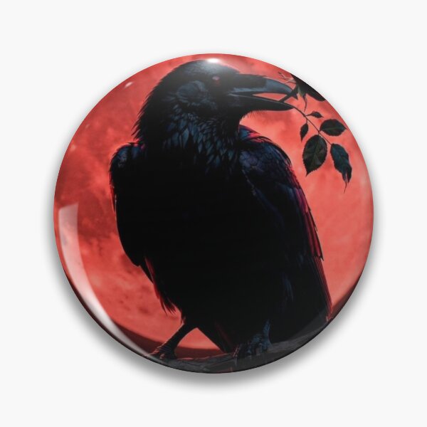Item preview, Crow Under Red Moon designed and sold by VelarisMoon.