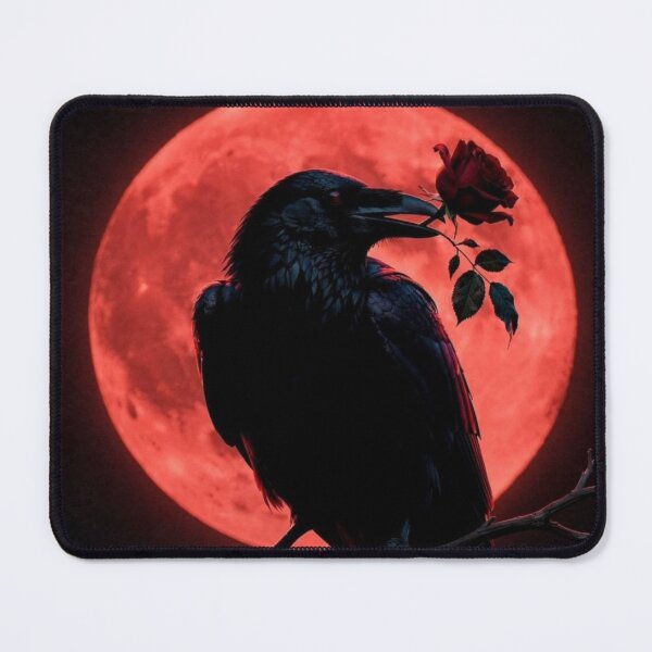 Item preview, Crow Under Red Moon designed and sold by VelarisMoon.