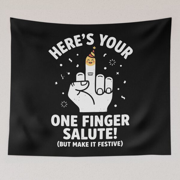 Item preview, Festive One Finger Salute designed and sold by Amir Faysal.