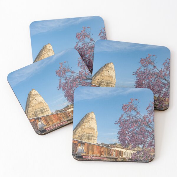 Item preview, Pink Flowering Tree, Rock Formation, Shops in Goreme, Turkiye designed and sold by SafariByMarisa.