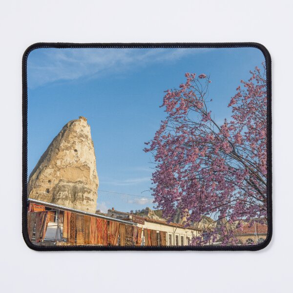 Item preview, Pink Flowering Tree, Rock Formation, Shops in Goreme, Turkiye designed and sold by SafariByMarisa.