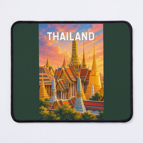 Item preview, Thailand Illustration Travel Art Vintage designed and sold by KrisSidDesigns.