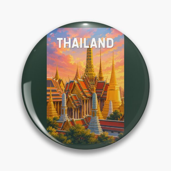 Item preview, Thailand Illustration Travel Art Vintage designed and sold by KrisSidDesigns.