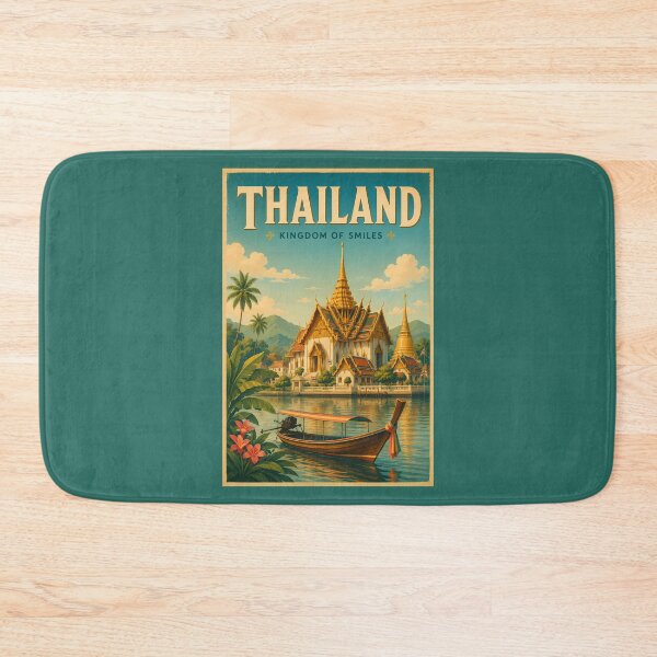 Item preview, Thailand Temple Illustration Travel Art Vintage designed and sold by KrisSidDesigns.