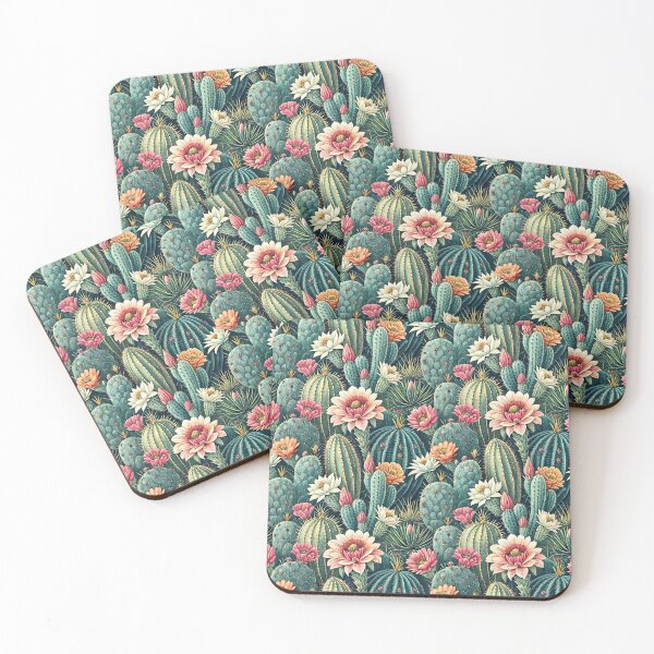 Item preview, Boho Desert Cactus Bloom Pattern designed and sold by Storybook Botanica.