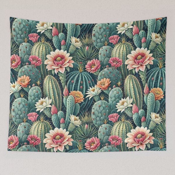 Item preview, Boho Desert Cactus Bloom Pattern designed and sold by Petal & Pattern Co.