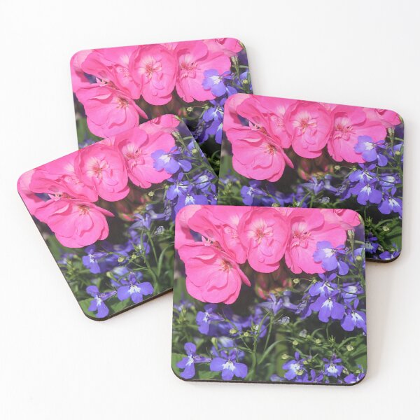 Item preview, Floral contrast. Pink over Blue designed and sold by WeatherShot.