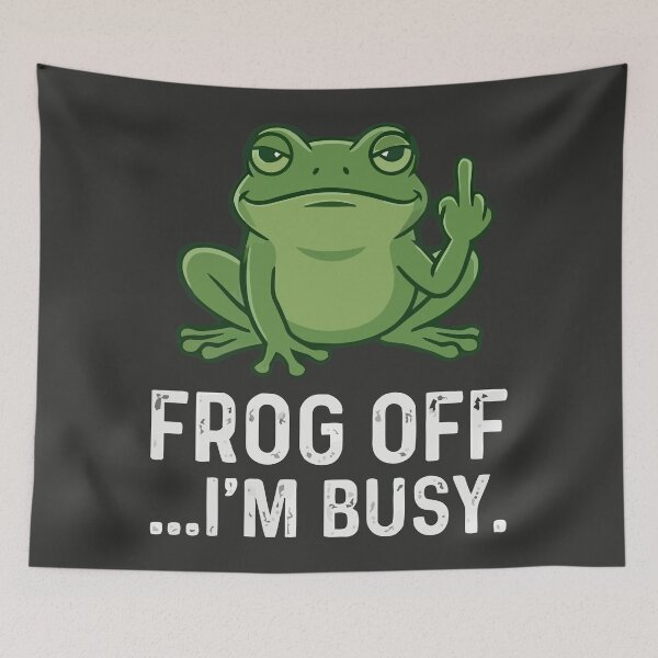 Item preview, Frog Off I'm Busy designed and sold by Amir Faysal.