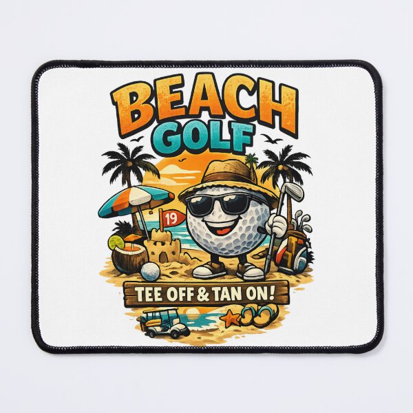 Item preview, Beach Golf Tee Off & Tan On - Funny Summer Vacation Golfer designed and sold by SidTastic .