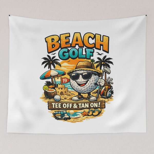 Item preview, Beach Golf Tee Off & Tan On -  Funny Summer Vacation Golfer designed and sold by SidTastic .