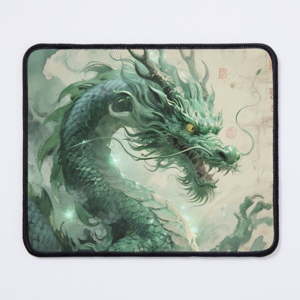 Item preview, The Azure Sovereign: Qinglong Ancient Scroll Art designed and sold by Studio Lumiére Zeit.