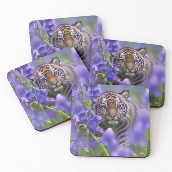 Item preview, Lavender tiger cub 1 designed and sold by Universe-of-Merch.