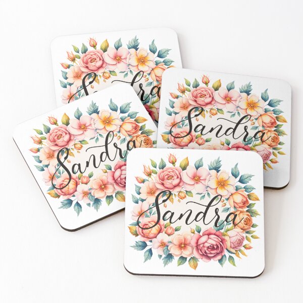 Item preview, Sandra Floral Name Watercolor Boho Personalized Design designed and sold by ArcticFoxStudio.